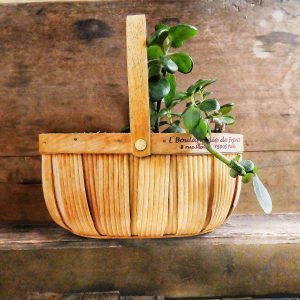 Wooden Basket with Handle
